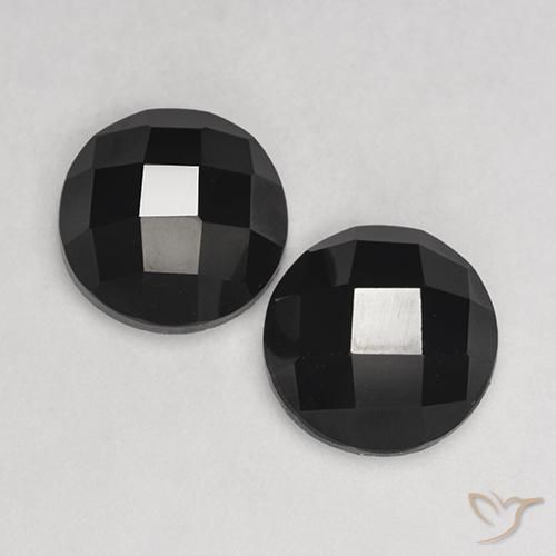6.52ctw Natürlicher Schwarz Spinell, Runden, Lichtundurchlässig, Photo A
