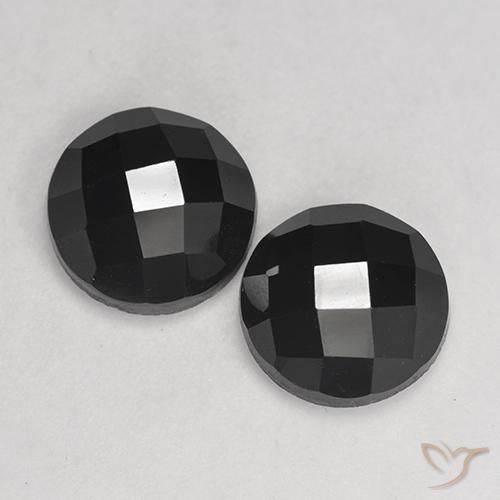 7.55 ct natürliche Schwarz Spinell-Edelsteine, Runden, Lichtundurchlässig