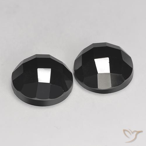 7.55 ct natürliche Schwarz Spinell-Edelsteine, Runden, Lichtundurchlässig