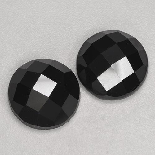 6.94 ct natürliche Schwarz Spinell-Edelsteine, Rund Schliff, Lichtundurchlässig