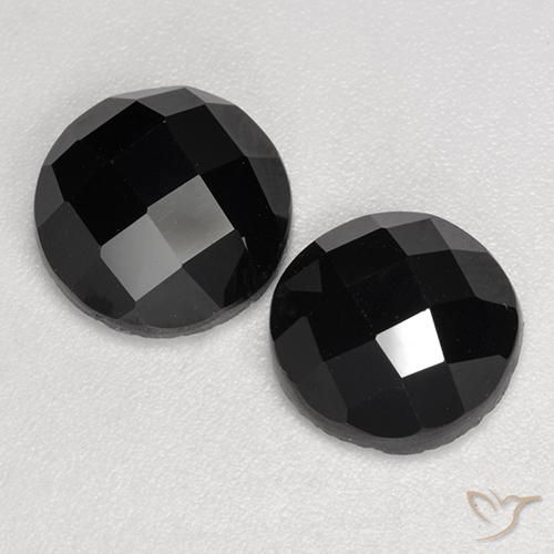 6.89ctw Natürlicher Schwarz Spinell, Runden, Lichtundurchlässig