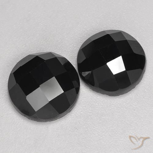 6.89 ct natürliche Schwarz Spinell-Edelsteine, Runden, Lichtundurchlässig