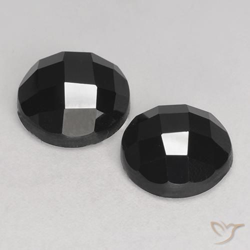 6.89 ct natürliche Schwarz Spinell-Edelsteine, Runden, Lichtundurchlässig