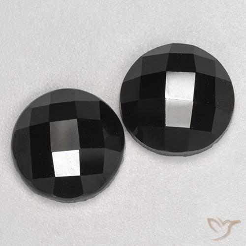 6.77 ct natürliche Schwarz Spinell-Edelsteine, Runden, Lichtundurchlässig