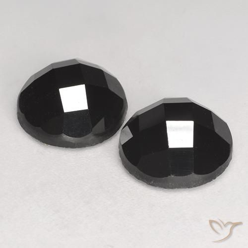 6.77 ct natürliche Schwarz Spinell-Edelsteine, Runden, Lichtundurchlässig