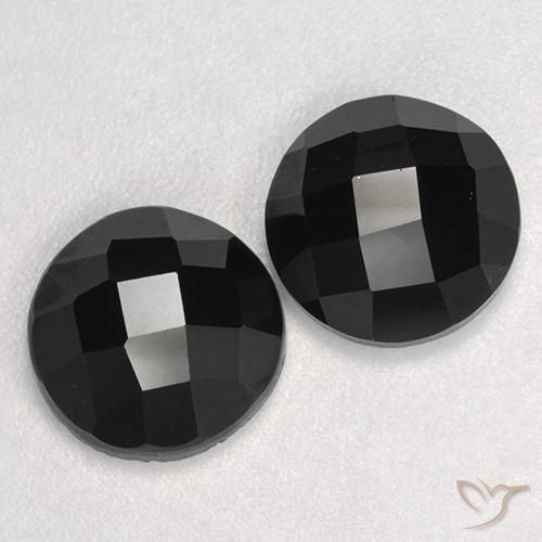 7.45 ct natürliche Schwarz Spinell-Edelsteine, Runden, Lichtundurchlässig