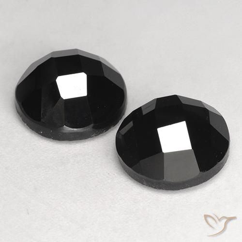 7.45 ct natürliche Schwarz Spinell-Edelsteine, Runden, Lichtundurchlässig