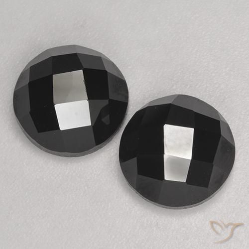 7.84ctw Natürlicher Schwarz Spinell, Runden, Lichtundurchlässig