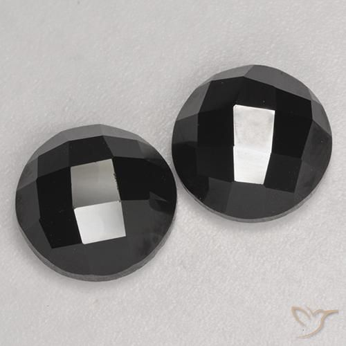 7.84 ct natürliche Schwarz Spinell-Edelsteine, Runden, Lichtundurchlässig