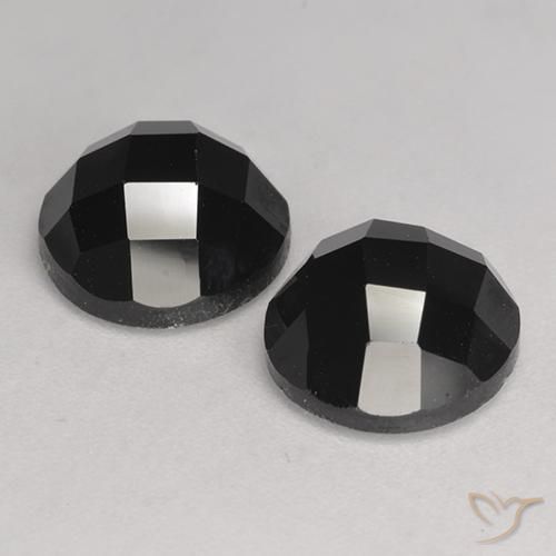 7.84 ct natürliche Schwarz Spinell-Edelsteine, Runden, Lichtundurchlässig