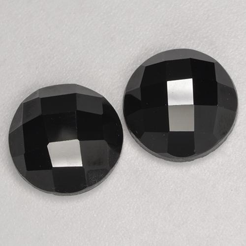 6.71 ct natürliche Schwarz Spinell-Edelsteine, Rund Schliff, Lichtundurchlässig