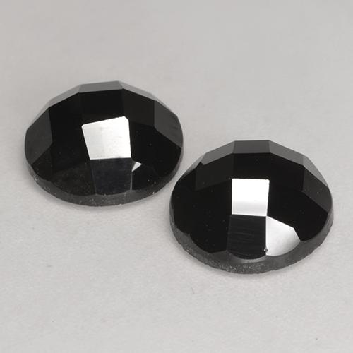 6.71 ct natürliche Schwarz Spinell-Edelsteine, Rund Schliff, Lichtundurchlässig
