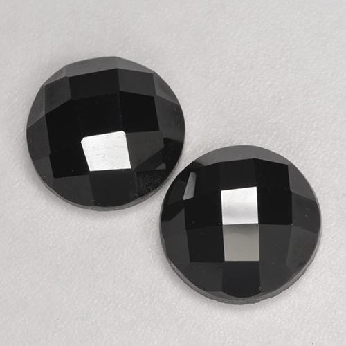6.71 ct natürliche Schwarz Spinell-Edelsteine, Rund Schliff, Lichtundurchlässig