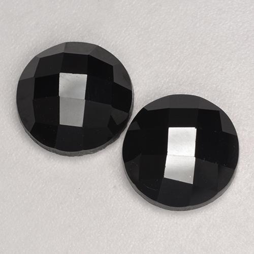 6.70 ct natürliche Schwarz Spinell-Edelsteine, Rund Schliff, Lichtundurchlässig