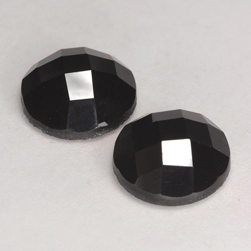 6.70 ct natürliche Schwarz Spinell-Edelsteine, Rund Schliff, Lichtundurchlässig