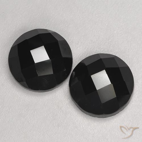 6.98ctw Natürlicher Schwarz Spinell, Runden, Lichtundurchlässig
