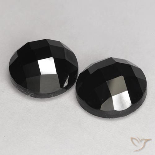 6.98 ct natürliche Schwarz Spinell-Edelsteine, Runden, Lichtundurchlässig