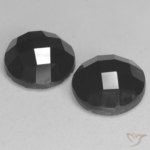 7.21 ct natürliche Schwarz Spinell-Edelsteine, Runden, Lichtundurchlässig