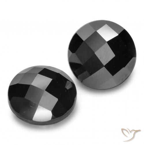 12.77 ct natürliche Schwarz Spinell-Edelsteine, Runden, Lichtundurchlässig