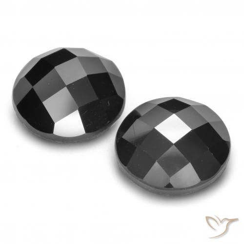 12.77 ct natürliche Schwarz Spinell-Edelsteine, Runden, Lichtundurchlässig