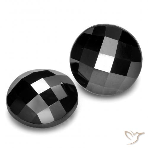 13.01 ct natürliche Schwarz Spinell-Edelsteine, Runden, Lichtundurchlässig