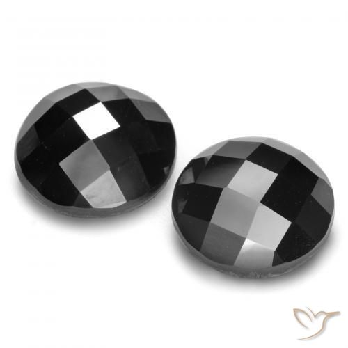 12.29 ct natürliche Schwarz Spinell-Edelsteine, Runden, Lichtundurchlässig
