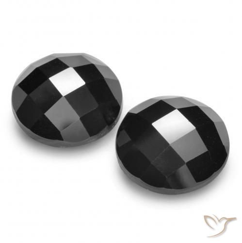 13.13 ct natürliche Schwarz Spinell-Edelsteine, Runden, Lichtundurchlässig