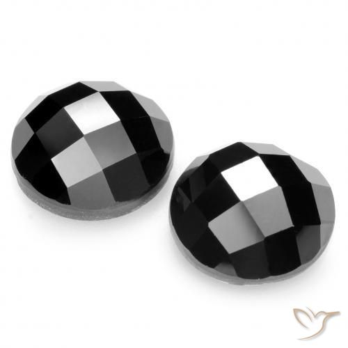14.77 ct natürliche Schwarz Spinell-Edelsteine, Runden, Lichtundurchlässig