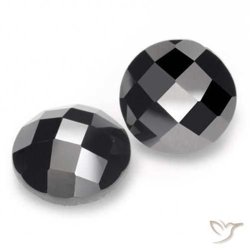 12.44 ct natürliche Schwarz Spinell-Edelsteine, Runden, Lichtundurchlässig