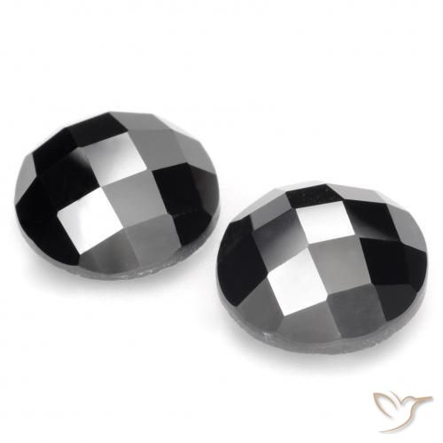 12.44 ct natürliche Schwarz Spinell-Edelsteine, Runden, Lichtundurchlässig