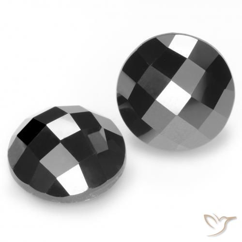 14.10 ct natürliche Schwarz Spinell-Edelsteine, Runden, Lichtundurchlässig