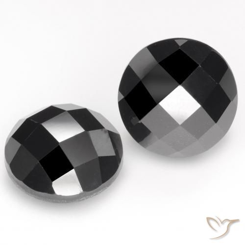 14.26 ct natürliche Schwarz Spinell-Edelsteine, Runden, Lichtundurchlässig