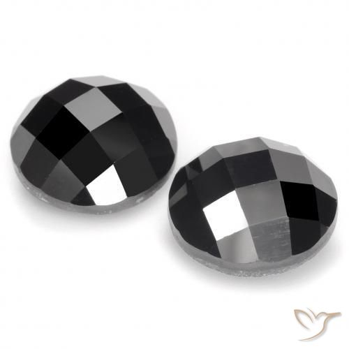 14.26 ct natürliche Schwarz Spinell-Edelsteine, Runden, Lichtundurchlässig