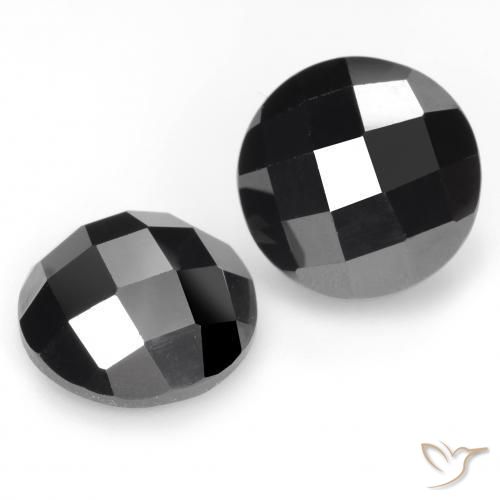 13.21 ct natürliche Schwarz Spinell-Edelsteine, Runden, Lichtundurchlässig