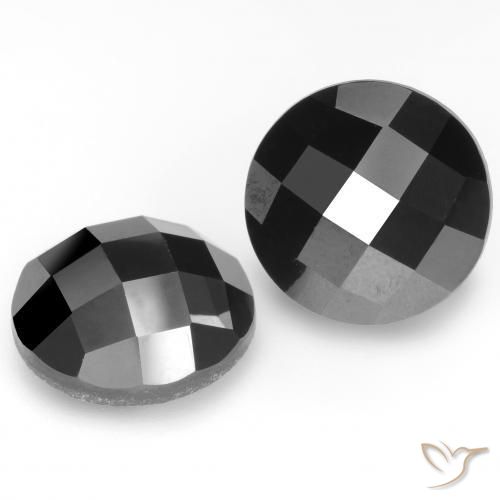 12.96 ct natürliche Schwarz Spinell-Edelsteine, Runden, Lichtundurchlässig