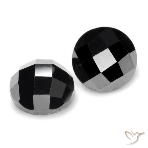 7.18 ct natürliche Schwarz Spinell-Edelsteine, Runden, Lichtundurchlässig