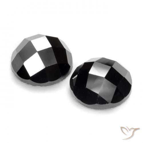 7.18 ct natürliche Schwarz Spinell-Edelsteine, Runden, Lichtundurchlässig