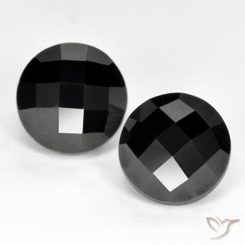 7.11ctw Natürlicher Schwarz Spinell, Runden, Lichtundurchlässig