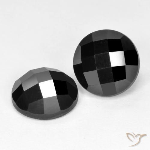 7.11 ct natürliche Schwarz Spinell-Edelsteine, Runden, Lichtundurchlässig