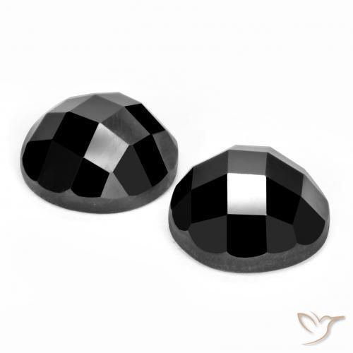 7.50 ct natürliche Schwarz Spinell-Edelsteine, Runden, Lichtundurchlässig