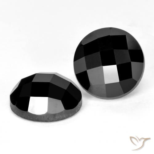 7.36 ct natürliche Schwarz Spinell-Edelsteine, Runden, Lichtundurchlässig