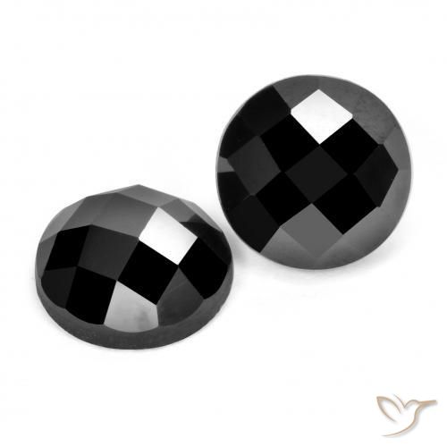 7.07 ct natürliche Schwarz Spinell-Edelsteine, Runden, Lichtundurchlässig
