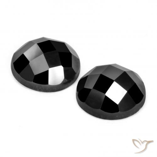 7.07 ct natürliche Schwarz Spinell-Edelsteine, Runden, Lichtundurchlässig