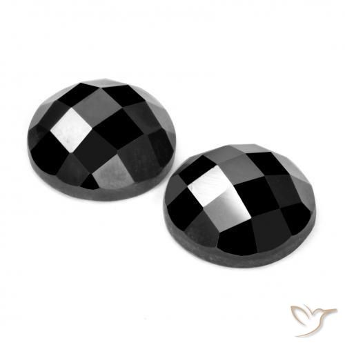 6.70 ct natürliche Schwarz Spinell-Edelsteine, Runden, Lichtundurchlässig