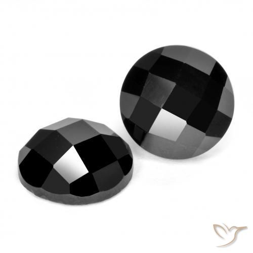 7.02 ct natürliche Schwarz Spinell-Edelsteine, Runden, Lichtundurchlässig