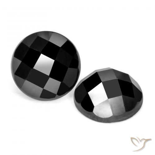 7.06 ct natürliche Schwarz Spinell-Edelsteine, Runden, Lichtundurchlässig