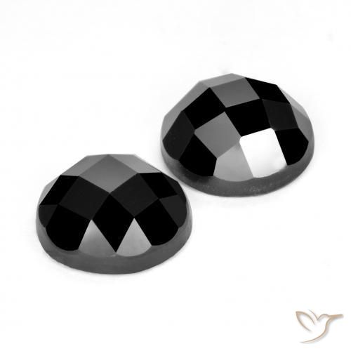 7.06 ct natürliche Schwarz Spinell-Edelsteine, Runden, Lichtundurchlässig