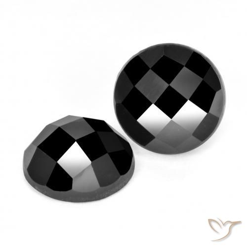 6.99 ct natürliche Schwarz Spinell-Edelsteine, Runden, Lichtundurchlässig