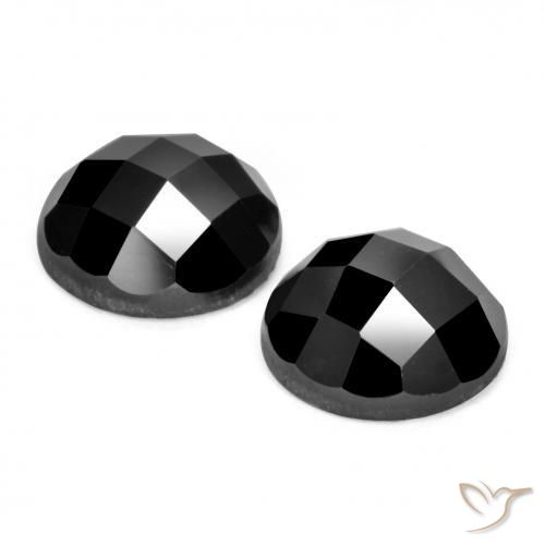 6.99 ct natürliche Schwarz Spinell-Edelsteine, Runden, Lichtundurchlässig
