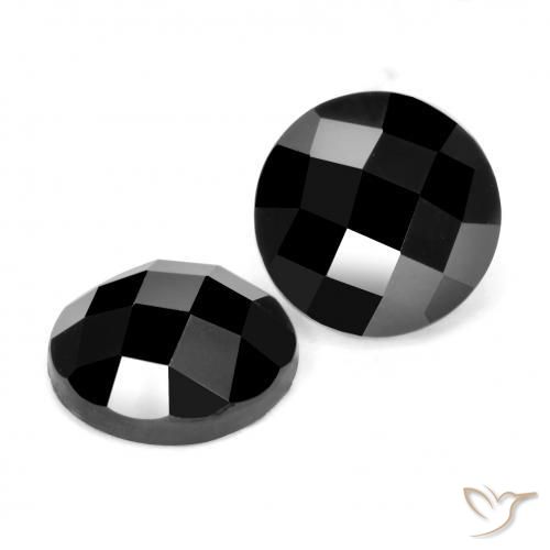 6.63 ct natürliche Schwarz Spinell-Edelsteine, Runden, Lichtundurchlässig